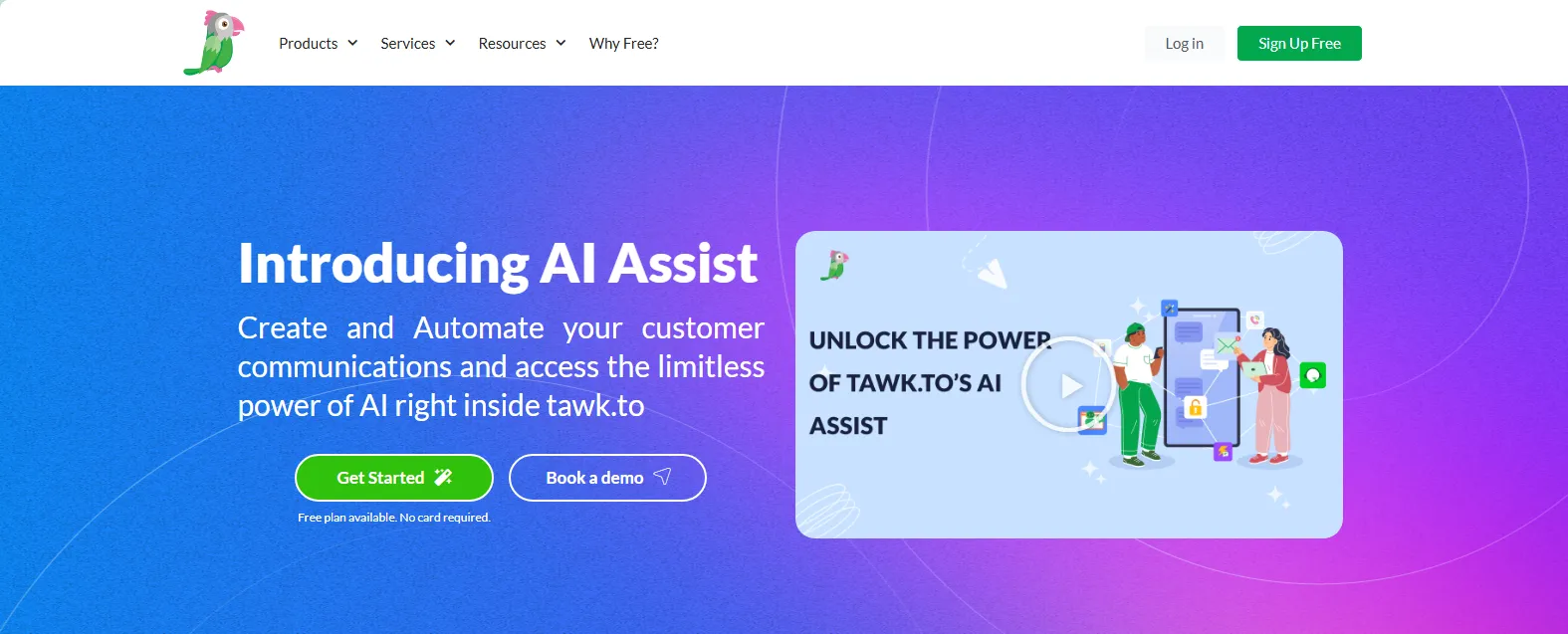 tawk.to AI assistant chatbot