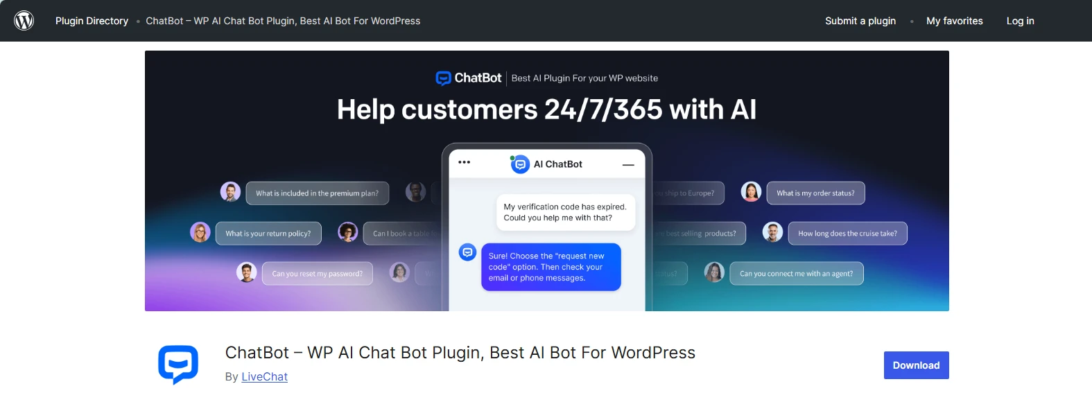 WPAI Chat Bot plugin