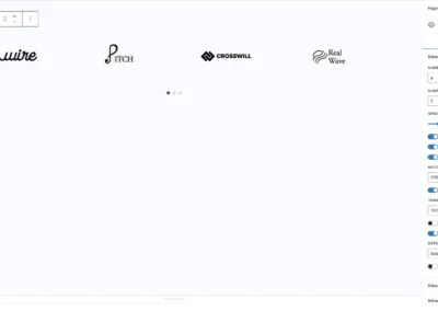 WPMozo Blocks and Addons Logo Slider Block Screenshot