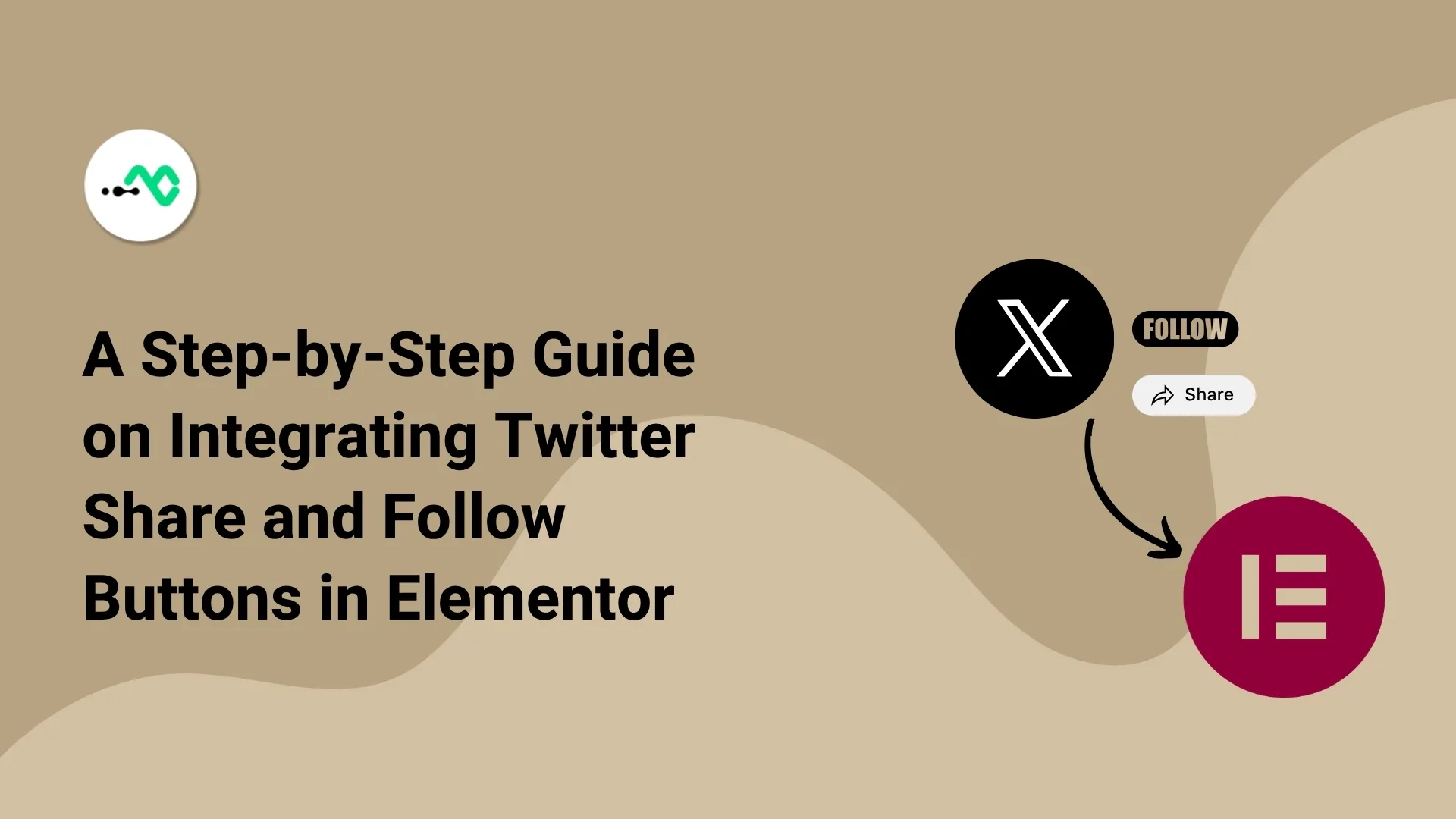 How to Add Twitter Share Button and Follow Button in Elementor Website