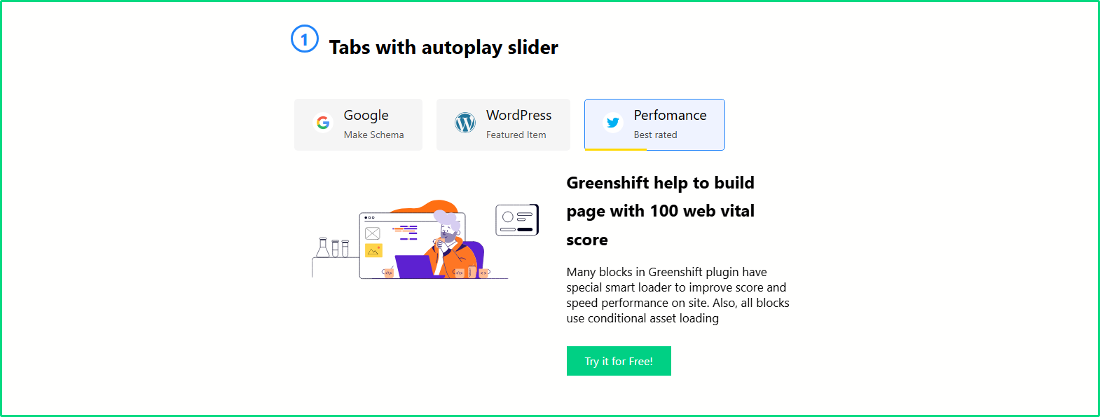 Advanced tabs block