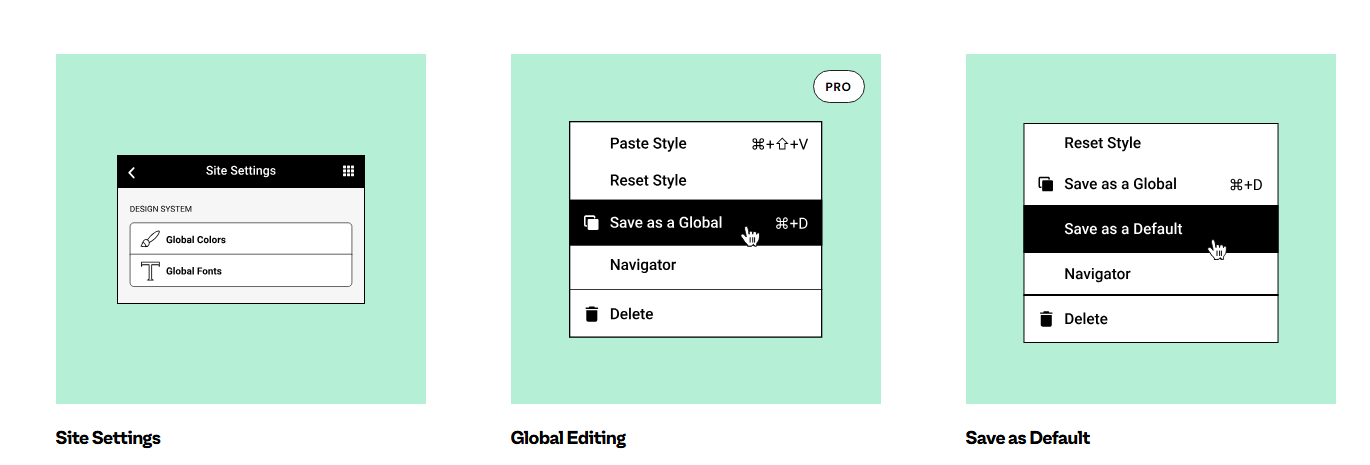 Elementor global options