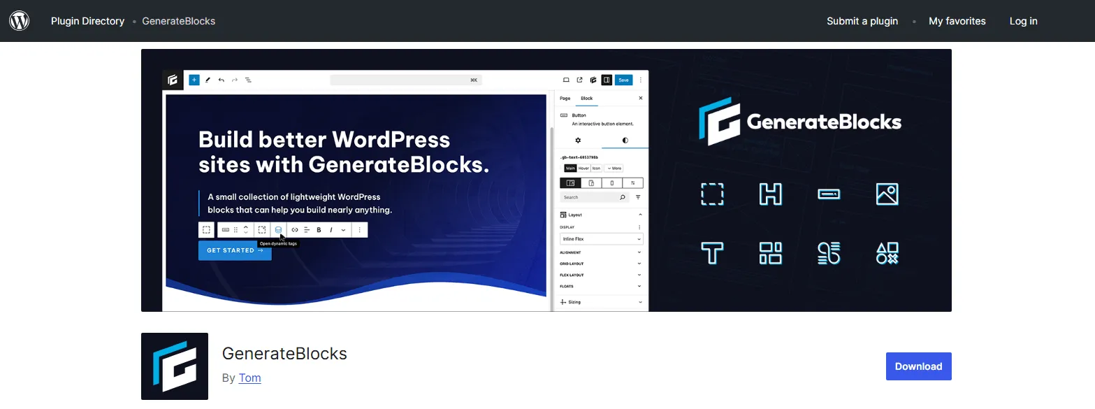 GenerateBlocks at WordPress Org