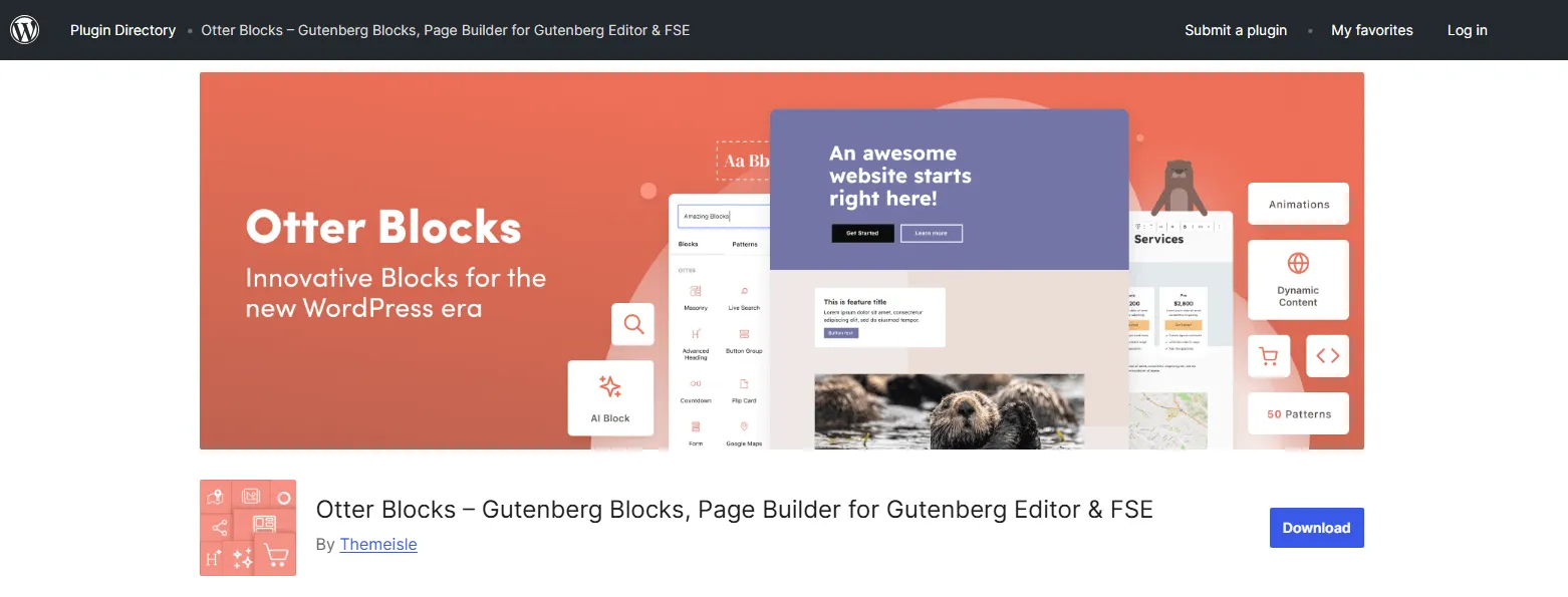 Otter Blocks - Gutenberg Blocks, Page Builder for Gutenberg Editor and FSE