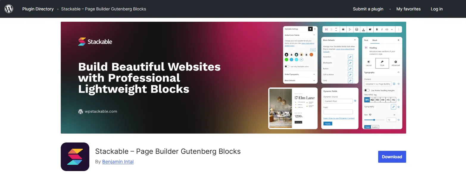Stackable - Page Builder Gutenberg Blocks
