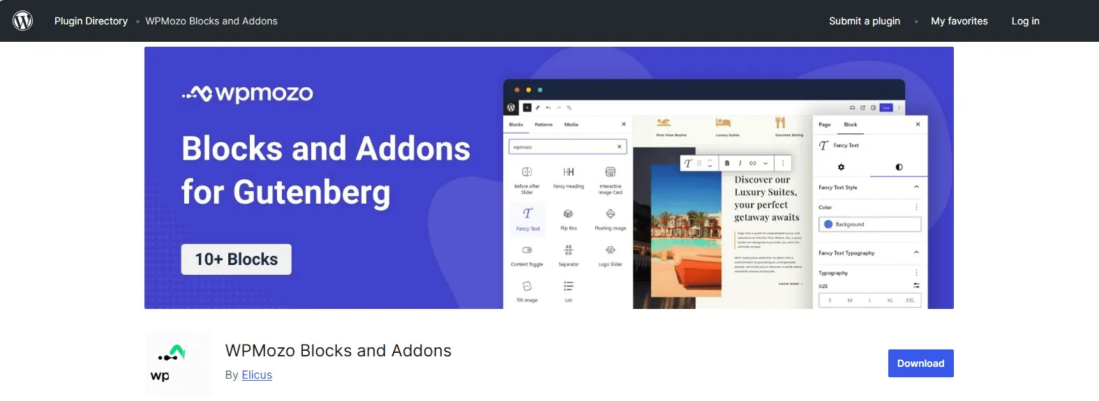 WPMozo Blocks and Addons for WordPress Block Editor