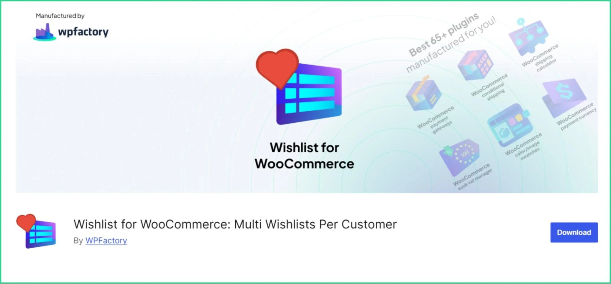 WPFactory Wishlist plugin.