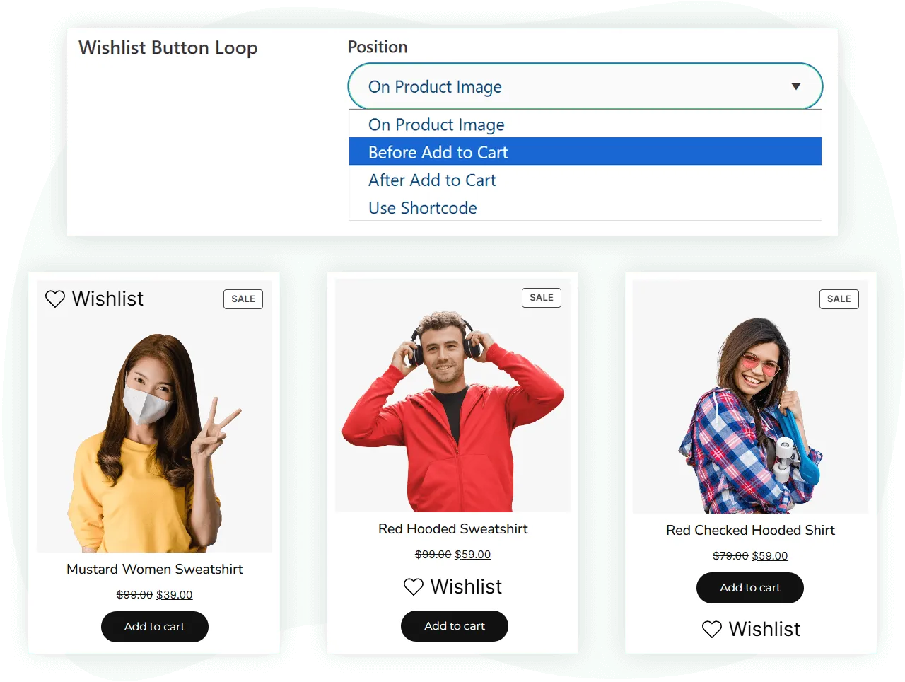 Flexible Wishlist Button Placement