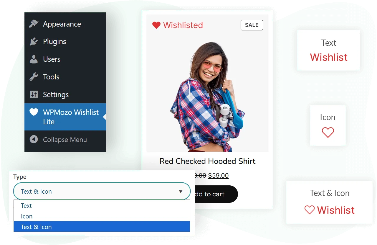 Wishlist lite plugin for WooCommerce