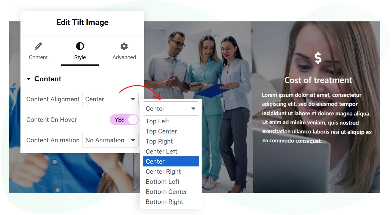 Elementor tilt image widget