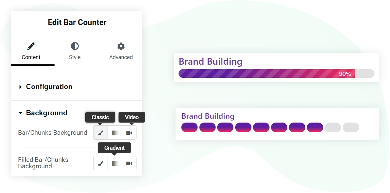 WPMozo bar counter widget