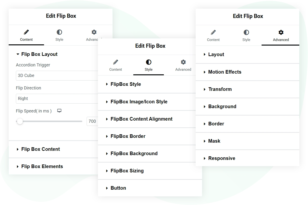 Customize Elementor flip box