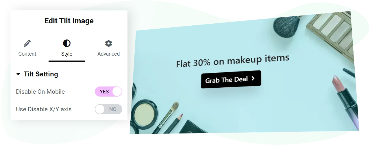 User-friendly Elementor tilt image widget