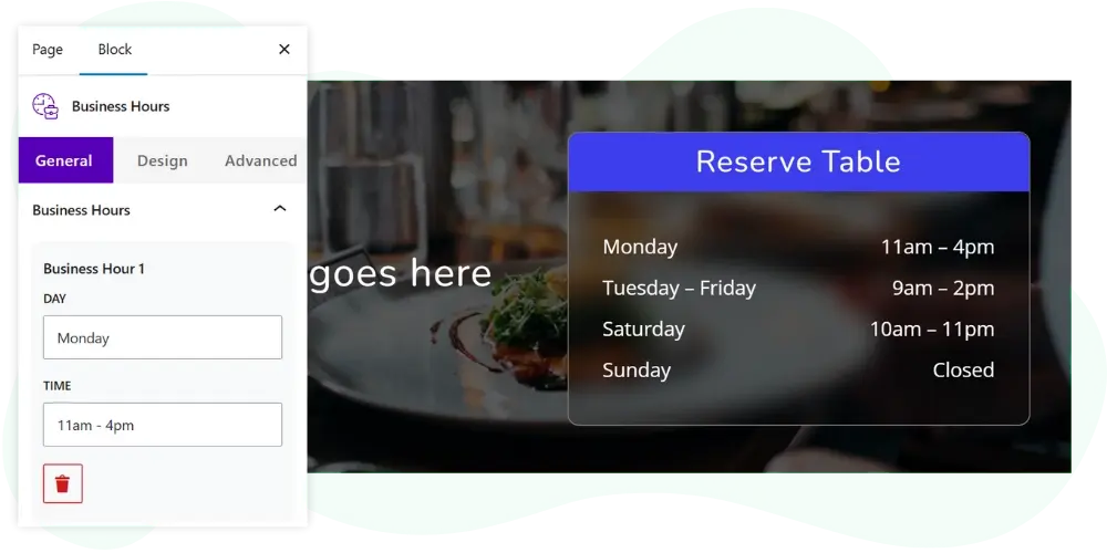 WPMozo business hours