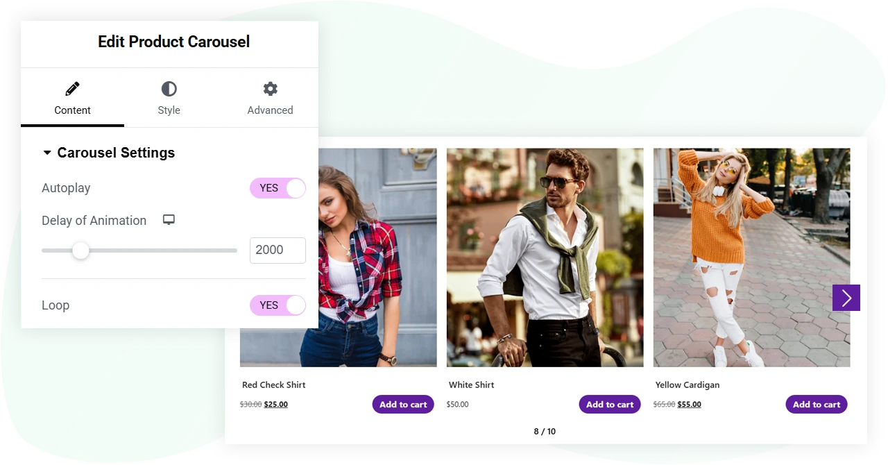 WPMozo Product Carousel widget