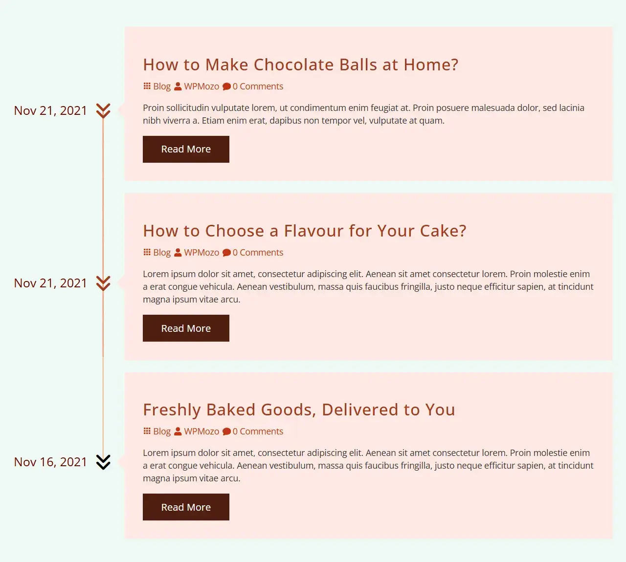 Blog timeline block