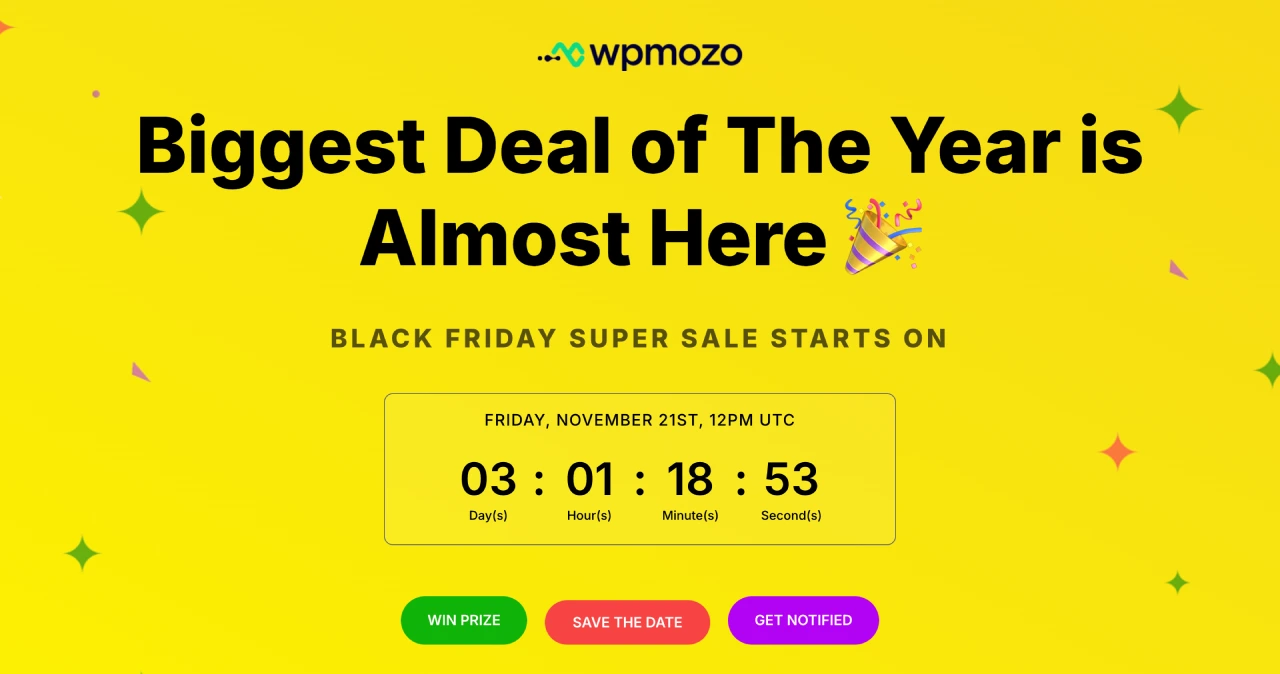 WPMozo Black Friday 2025 Early Sale – Flat 70%