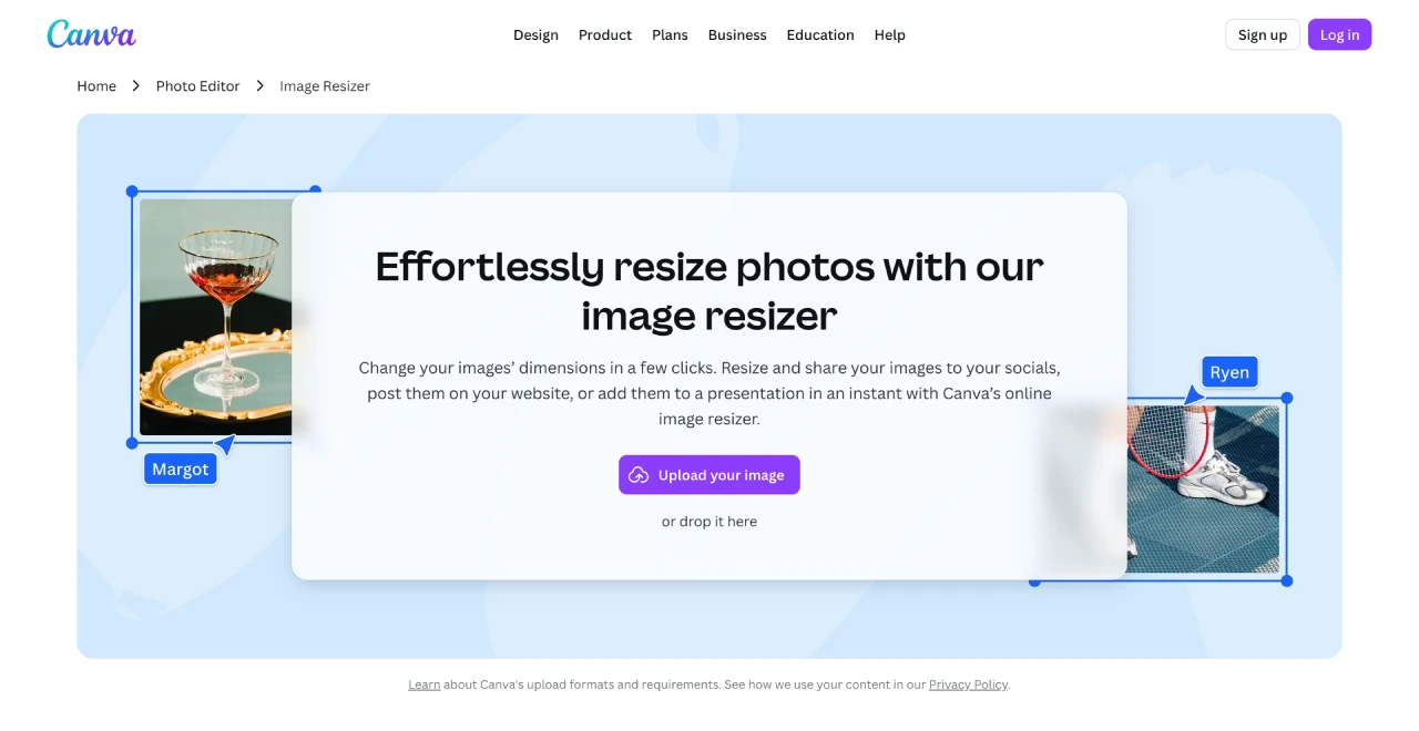 Canva image resizer
