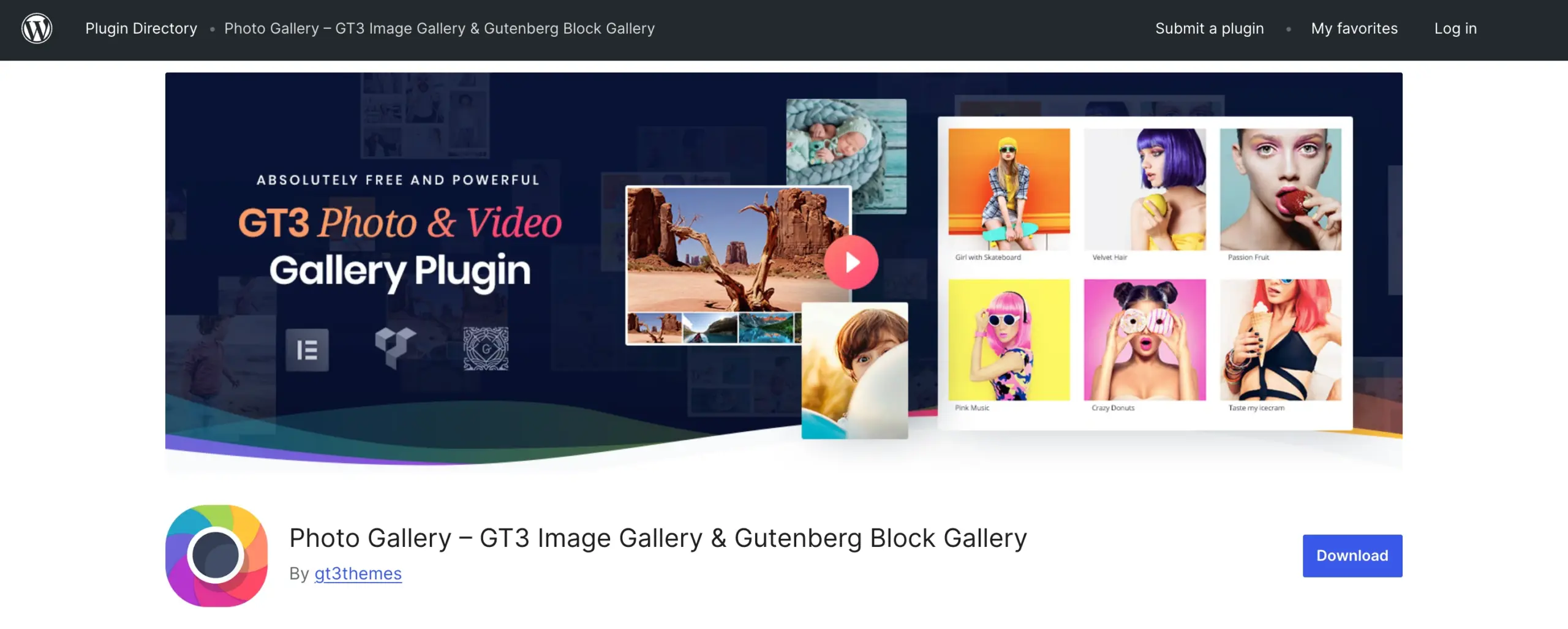 GT3 Image Gallery plugin.