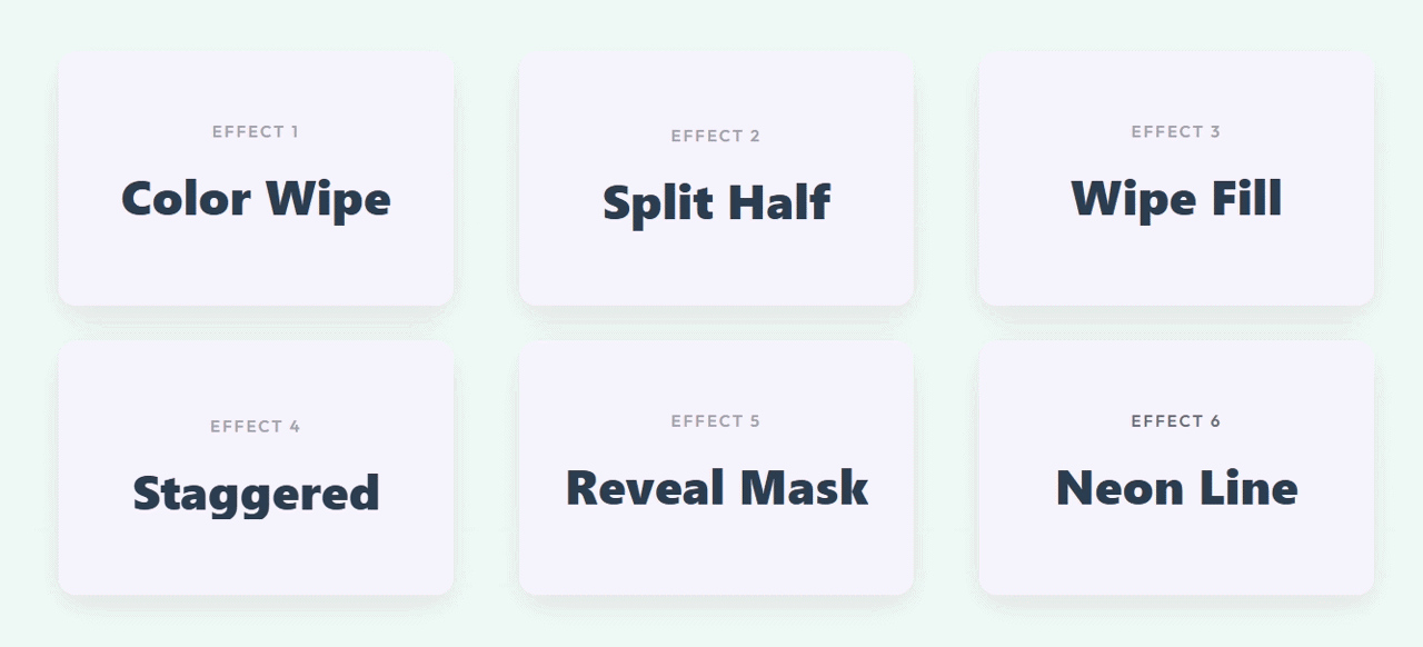 Elementor text hover effect