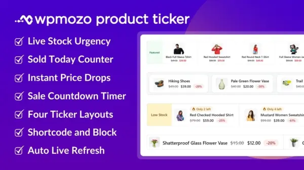 WPMozo Product Ticker featured image