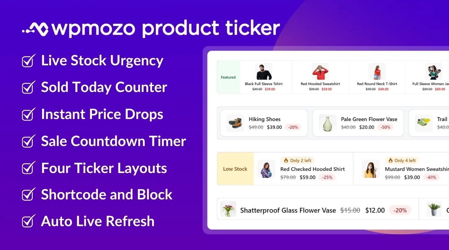WPMozo Product Ticker featured image