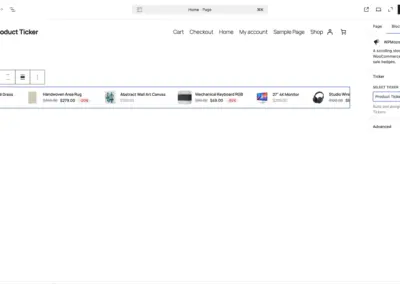 Product ticker block