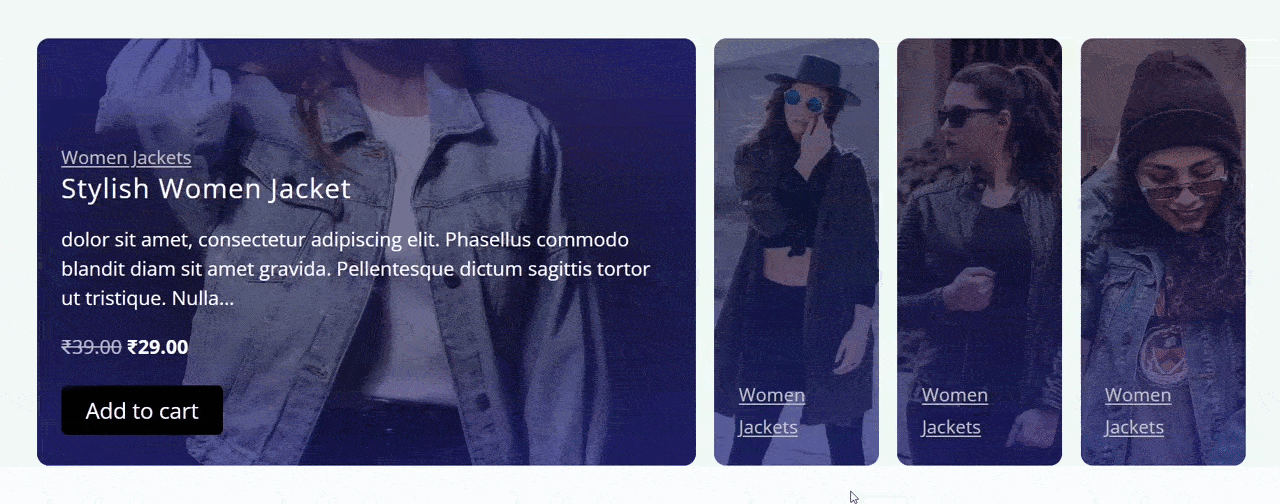 Demonstration of WooCommerce product accordion block for WordPress block editor